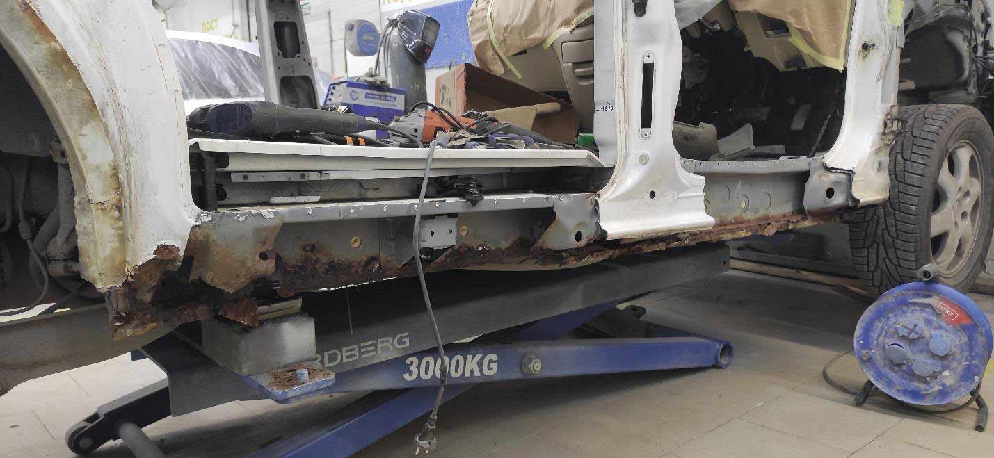 Полное поражение металла