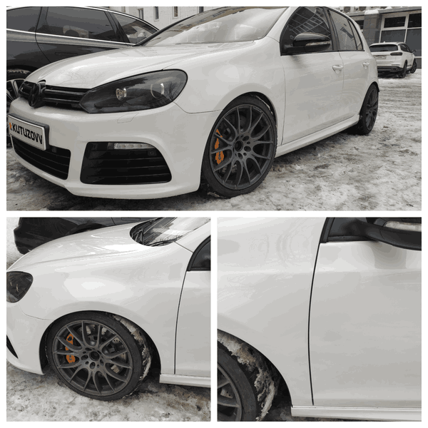 Volkswagen Golf — устранение коррозии порога, покраска бампера и двери