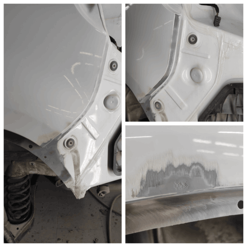 Зачистка заднее крыло