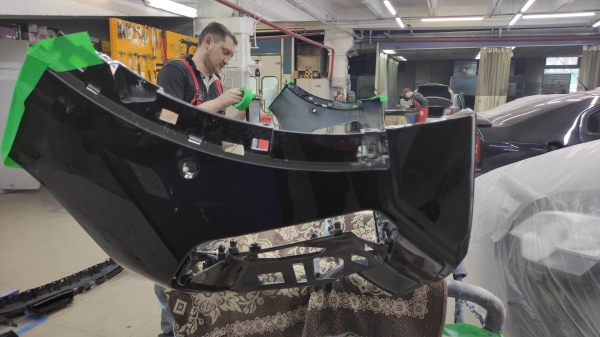 Начало ремонта бампера