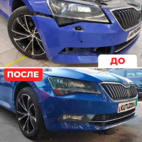 Покраска переднего бампера AUDI Q7 50 TDI